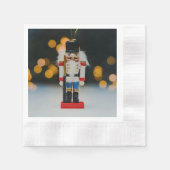 Weihnachts-SlipperyJoe Nutcracker figurine Ornamen Serviette (Vorderseite)