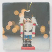 Weihnachts-SlipperyJoe Nutcracker figurine Ornamen Steinuntersetzer (Vorderseite)