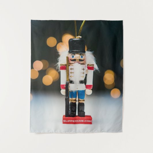 Weihnachts-SlipperyJoe Nutcracker figurine Ornamen Wandteppich (Vorderseite)
