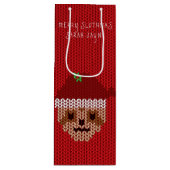 Weihnachts-Sloth Merry Slothmas Festival Red Holid Geschenktüte Für Weinflaschen (Vorderseite)