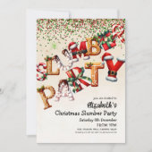 Weihnachts-Slumber Geburtstagsparty Einladung (Vorderseite)
