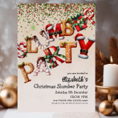 Weihnachts-Slumber Geburtstagsparty Einladung