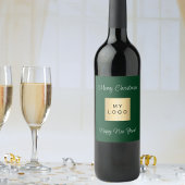 Weihnachts-Smaragd-Firmenlogo Weinetikett