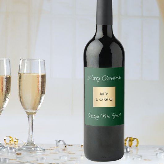 Weihnachts-Smaragd-Firmenlogo Weinetikett