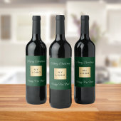 Weihnachts-Smaragd-Firmenlogo Weinetikett