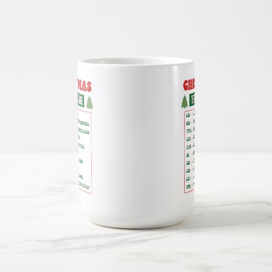 Weihnachts-SMS-Code Kaffeetasse (Mittel)