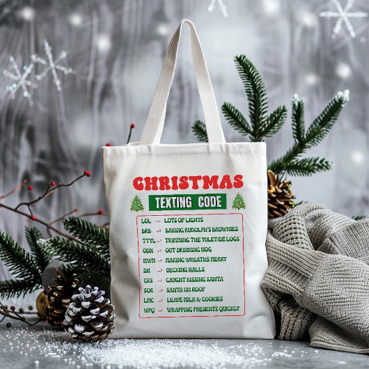 Weihnachts-SMS-Code Tragetasche