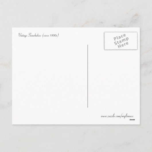 Weihnachts-Snowbabys Postkarte (Rückseite)