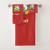 Weihnachts-Snowballpinguine Badhandtuch Set (Insitu)