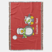 Weihnachts-Snowballpinguine Decke (Vorderseite Vertikal)
