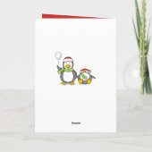 Weihnachts-Snowballpinguine Feiertagskarte (Rückseite)