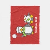 Weihnachts-Snowballpinguine Fleecedecke (Vorderseite)