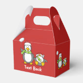 Weihnachts-Snowballpinguine Geschenkschachtel (Rückseite)