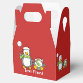 Weihnachts-Snowballpinguine Geschenkschachtel (Geöffnet)