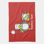 Weihnachts-Snowballpinguine Handtuch (Vertikal)