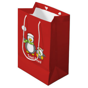 Weihnachts-Snowballpinguine Mittlere Geschenktüte