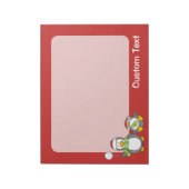 Weihnachts-Snowballpinguine Notizblock (Rotiert)