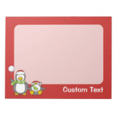 Weihnachts-Snowballpinguine Notizblock (Vorderseite)