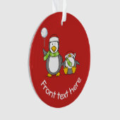 Weihnachts-Snowballpinguine Ornament (Vorderseite)