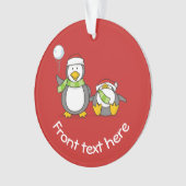 Weihnachts-Snowballpinguine Ornament (Vorderseite)