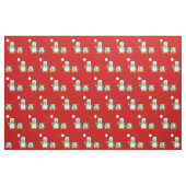 Weihnachts Snowballpinguine Pattern Stoff (Fat Quarter (45,7 x 55,9 cm))