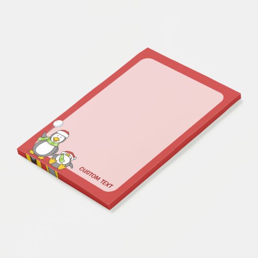 Weihnachts-Snowballpinguine Post-it Klebezettel (angewinkelt)