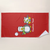 Weihnachts-Snowballpinguine Strandtuch (Vorderseite)