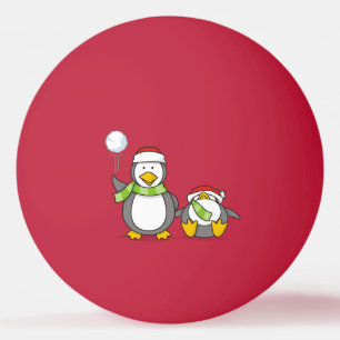 Weihnachts-Snowballpinguine Tischtennisball