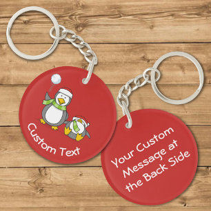 Weihnachts-Snowballspiel Pinguine-Schlüsselanhänge Schlüsselanhänger