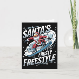 Weihnachts Snowboarden Santa Snowboarder Santas Fr Karte