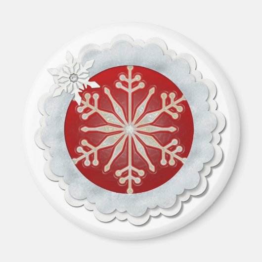 Weihnachts-Snowflakdesign Magnet (Vorne)