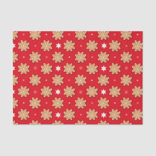 Weihnachts-Snowflake-Lebkuchen Seidenpapier (Vorderseite)