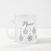 Weihnachts-Snowflake Mama - bearbeitbare Mattierte Mattglastasse (Links)
