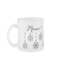 Weihnachts-Snowflake Mama - bearbeitbare Mattierte