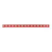 Weihnachts Snowflake Red Ribbon Satinband (Vorderseite)