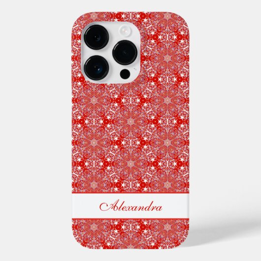 Weihnachts Snowflake Star Pattern Personalisiert R Case-Mate iPhone Hülle (Rückseite)
