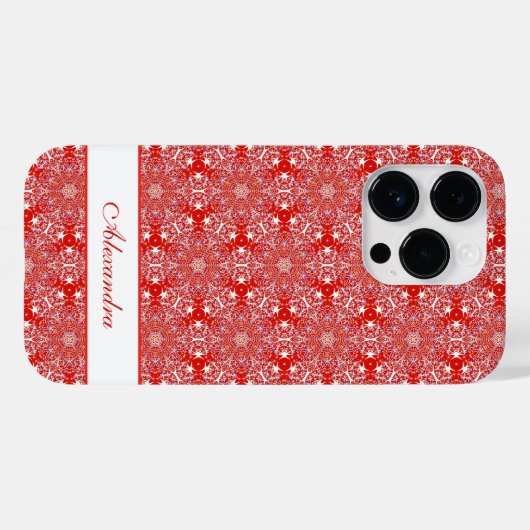 Weihnachts Snowflake Star Pattern Personalisiert R Case-Mate iPhone Hülle (Rückseite (Horizontal))