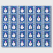 Weihnachts-Snowlady Jugging Snowballs Funny Geschenkpapier (Flach)