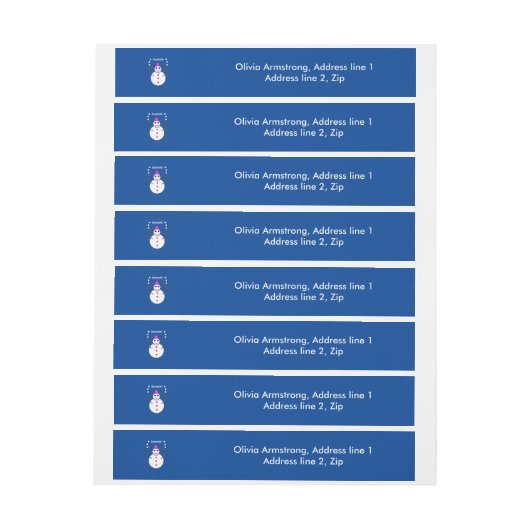 Weihnachts-Snowlady Juggling Snowballs Funny Custo Rundum-Adressaufkleber (Bogen)