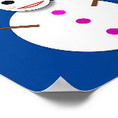 Weihnachts-Snowlady Juggling Snowballs Funny Poster (Ecke)