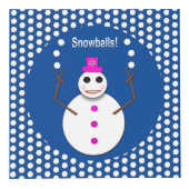 Weihnachts-Snowlady Juggling Snowballs Funny Würfel (Rechts)