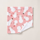 Weihnachts-Snowman-Badehandtuch-Set Badhandtuch Set (Waschlappen)