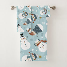Weihnachts-Snowman-Badehandtuch-Set Badhandtuch Set