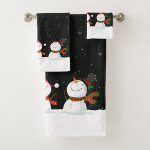 Weihnachts-Snowman-Badehandtuch-Set Badhandtuch Set