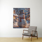 Weihnachts-Snowman-Band Wandteppich (Beispiel)
