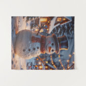 Weihnachts-Snowman-Band Wandteppich (Vorderseite (Horizontal))