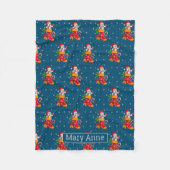 Weihnachts Snowman Candy Cane Pattern Snowflakes Fleecedecke (Vorderseite)