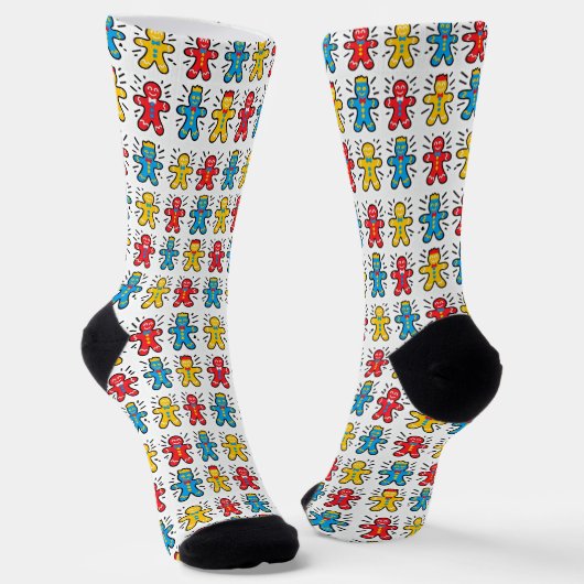 Weihnachts-Snowman Cookies Socks Socken (Gewinkelt)