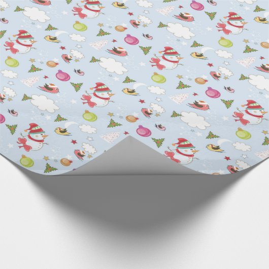 Weihnachts-Snowman-Elemente-Mustertafel Geschenkpapier (Ecke)