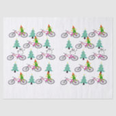 Weihnachts-Snowman Elf Tissue Paper Bicycle Seidenpapier (Vorderseite)